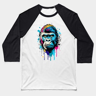 Gorilla colorful - Gorilla Art - Gorilla Head Baseball T-Shirt